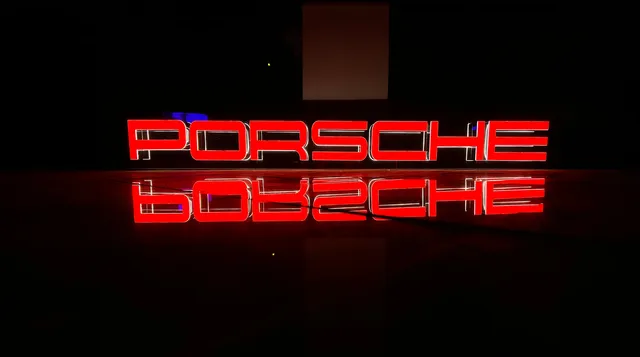 Porsche Illuminated Dealership Sign