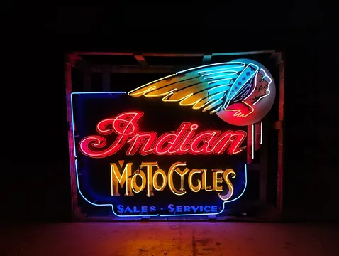 Indian Motorcycles Neon Sign