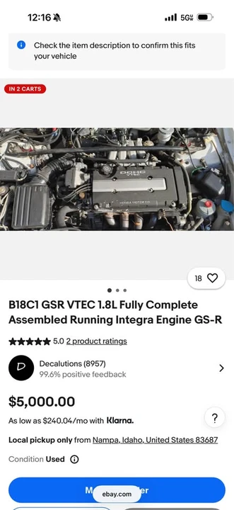 1999 Acura Integra 3rd Gen - Image 7 of 7