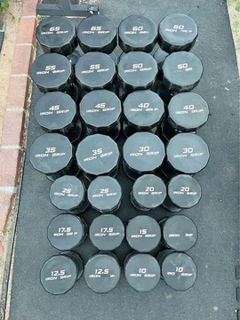 Iron Grip Dumbbell Set Weights 10-65