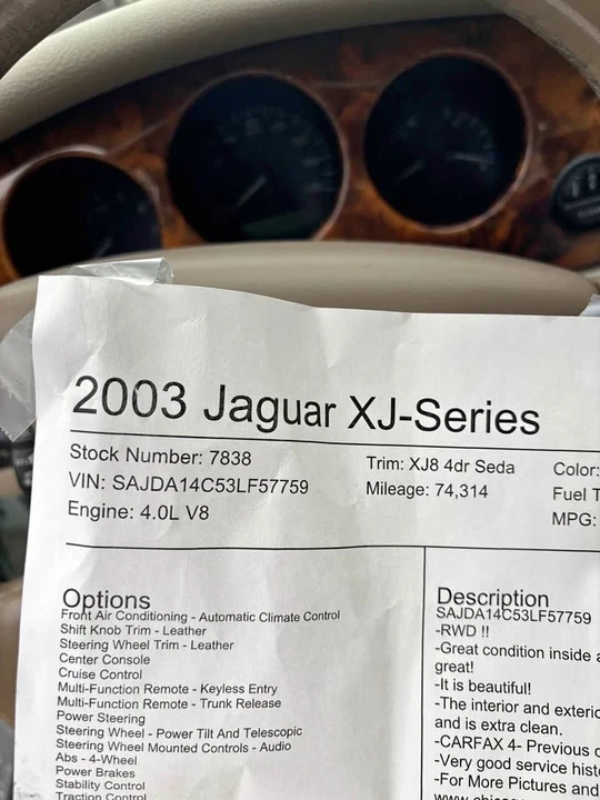 2003 Jaguar X308 XJ - Image 2 of 11