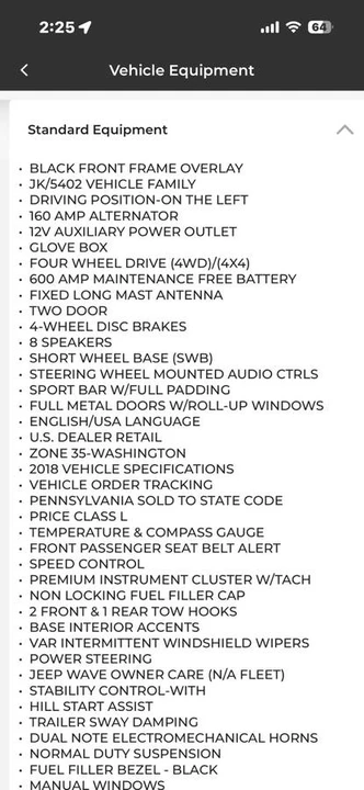 2018 Jeep JK Wrangler - Image 15 of 17