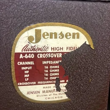 Jensen G610 Triax Speakers with A-640 crossovers
