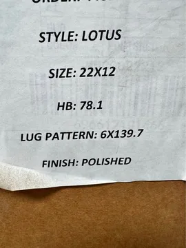 JTX Forged Lotus 22x12
