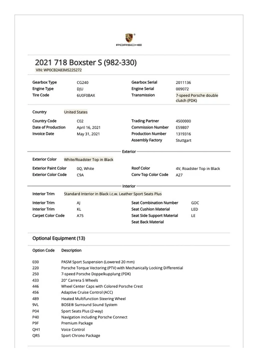 2021 Porsche 718 Boxster S - Image 11 of 14