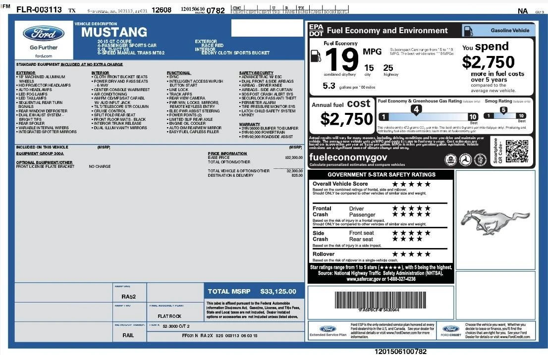 2015 Ford S550 Mustang GT - Image 14 of 14