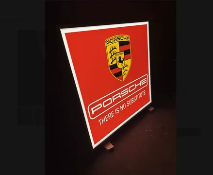 Porsche "There Is No Substitute" Illuminated Sign