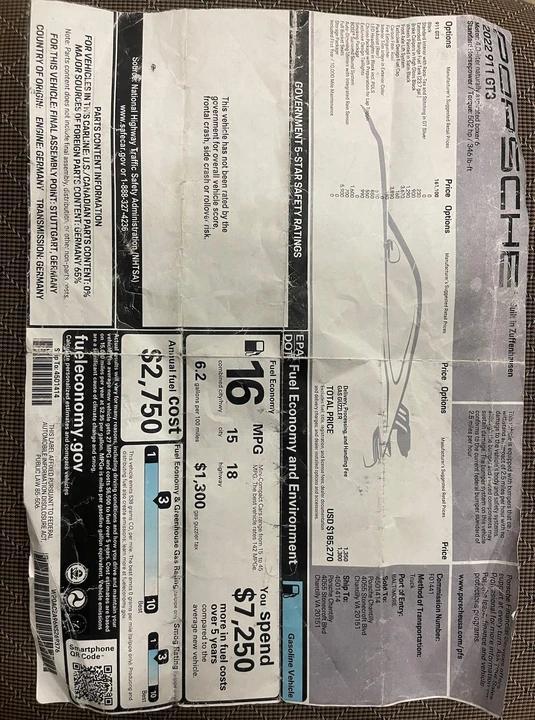 2022 Porsche 992 GT3 - Image 16 of 16