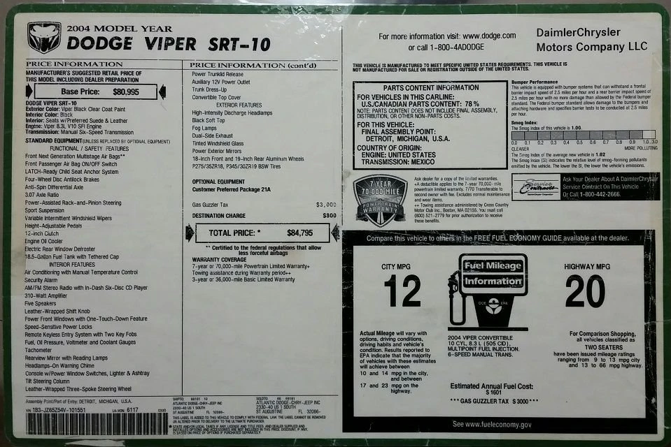 2004 Dodge Viper 3rd Gen - Image 12 of 12