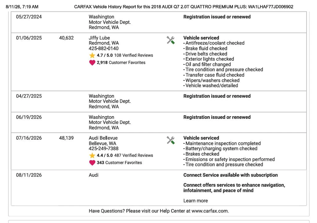 2018 Audi 4M Q7 - Image 14 of 16