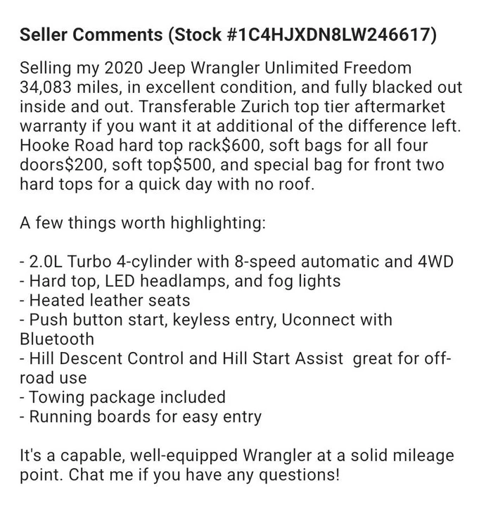 2020 Jeep JL Wrangler - Image 7 of 7