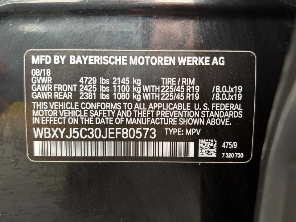 2018 BMW F39 X2 - Image 19 of 20