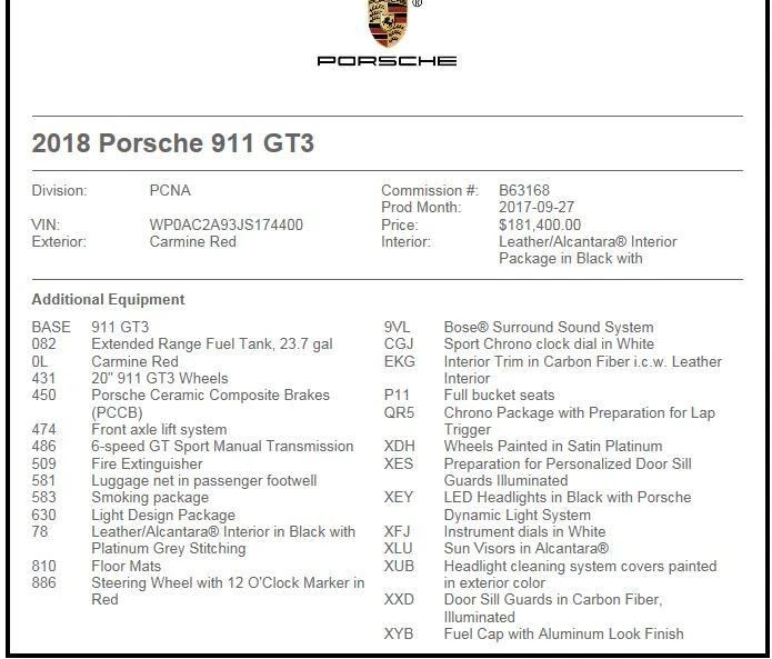 2018 Porsche 991 GT3 - Image 2 of 5