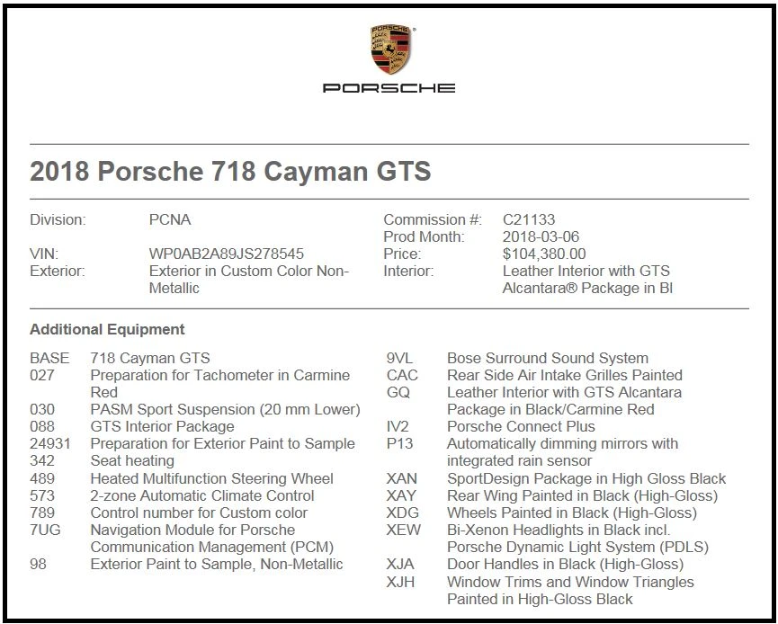 2018 Porsche 718 Cayman - Image 12 of 12