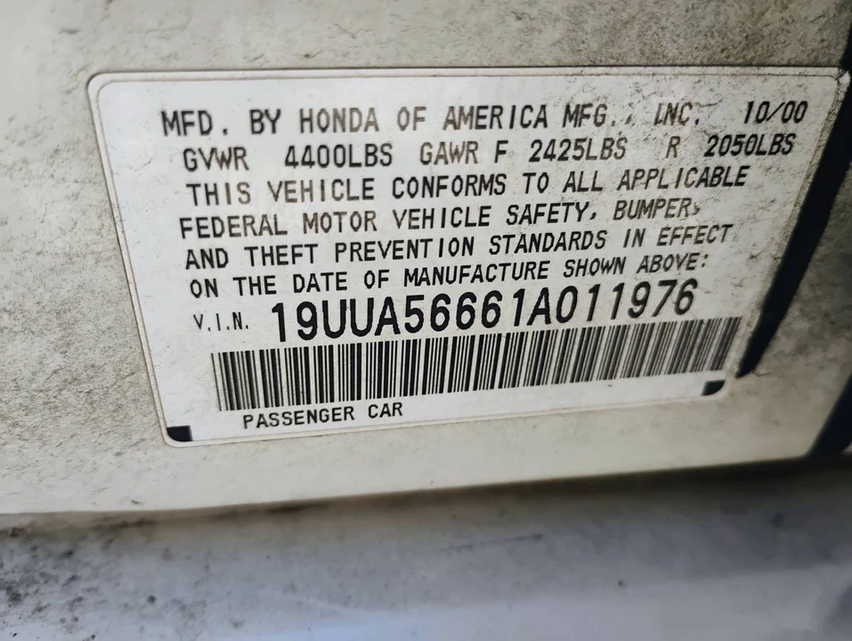 2001 Acura TL 2nd Gen - Image 13 of 15