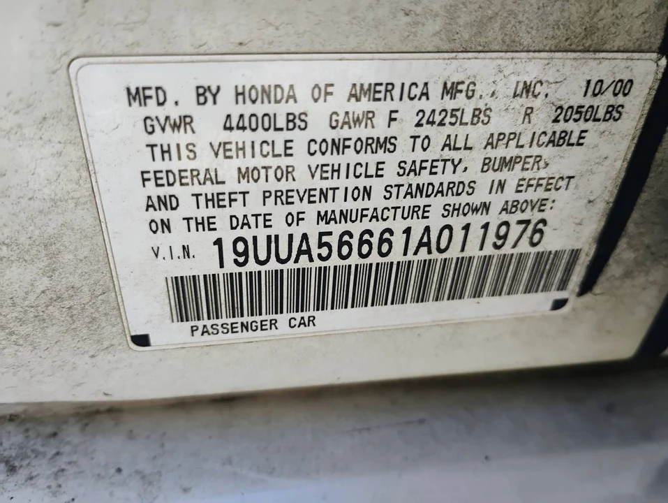2001 Acura TL 2nd Gen - Image 10 of 12