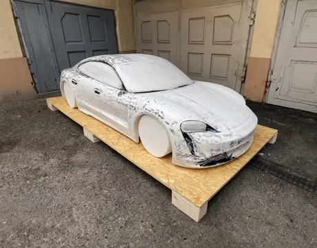 Porsche Taycan 1:2 Scale Sculpture