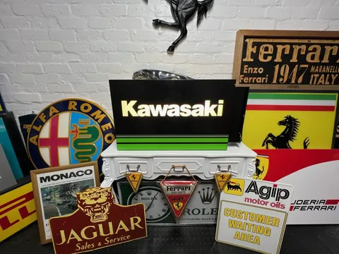 Kawasaki Illuminated Double-Sided Sign