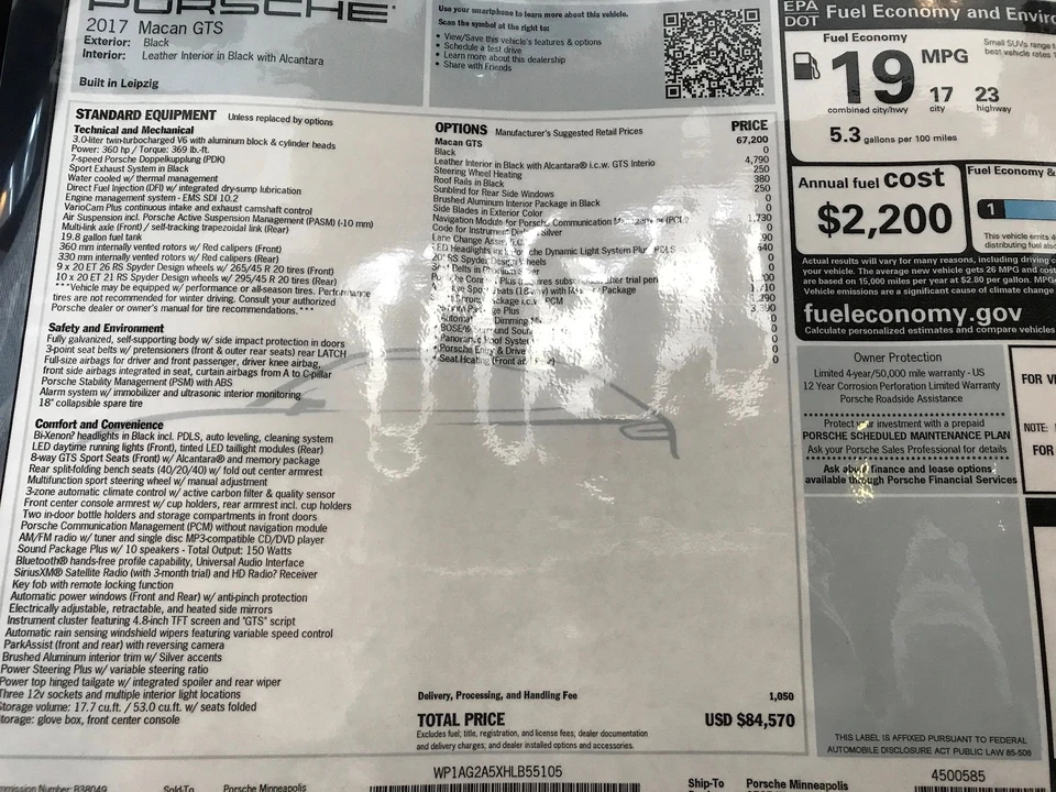 2017 Porsche Macan GTS - Image 2 of 2