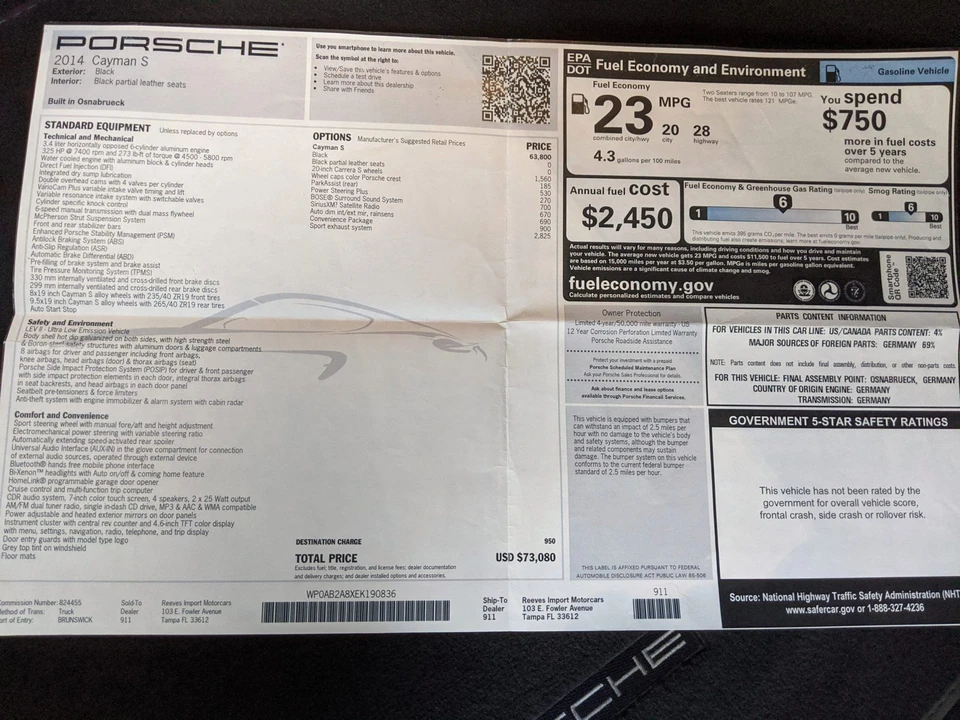 2014 Porsche 981 Cayman S - Image 11 of 22