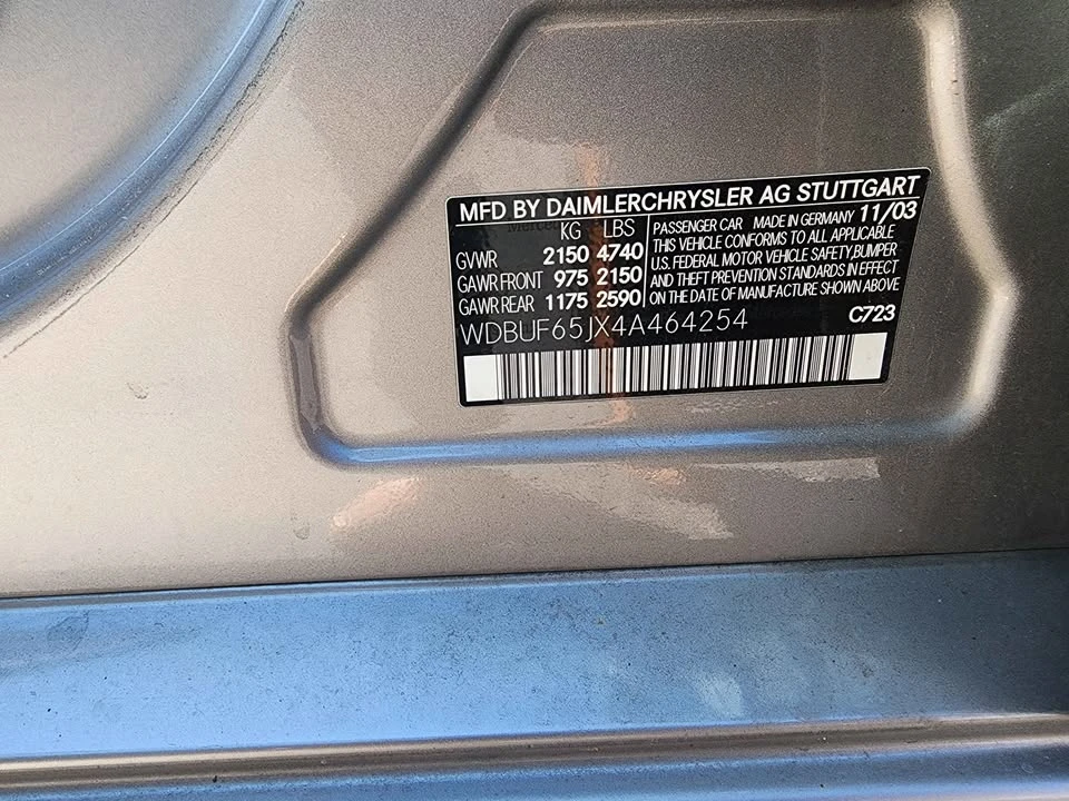 2004 Mercedes-Benz W211 E-Class - Image 6 of 6