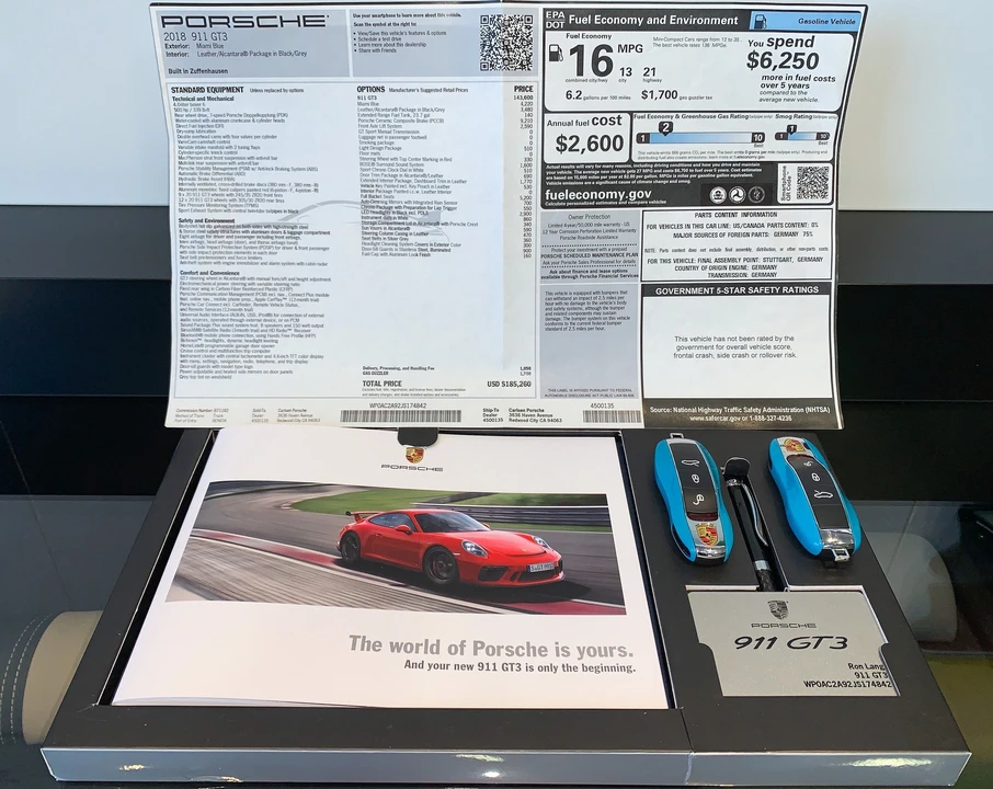 2018 Porsche 991 GT3 - Image 6 of 7