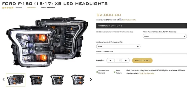Ford Morimoto F-150 XB LED Headlights
