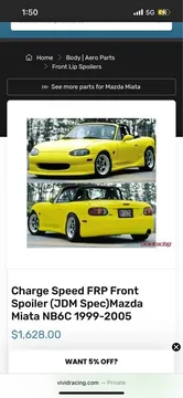 Parts & Memorabilia NB Miata Body Kit JDM Charge Speed