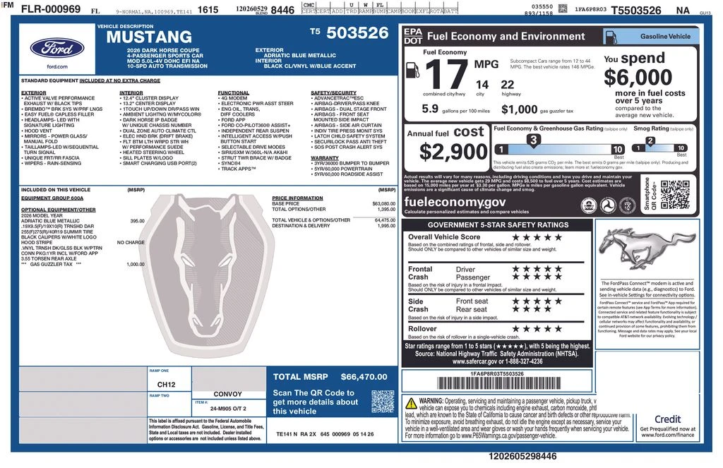 2026 Ford S650 Mustang Dark Horse - Image 4 of 5