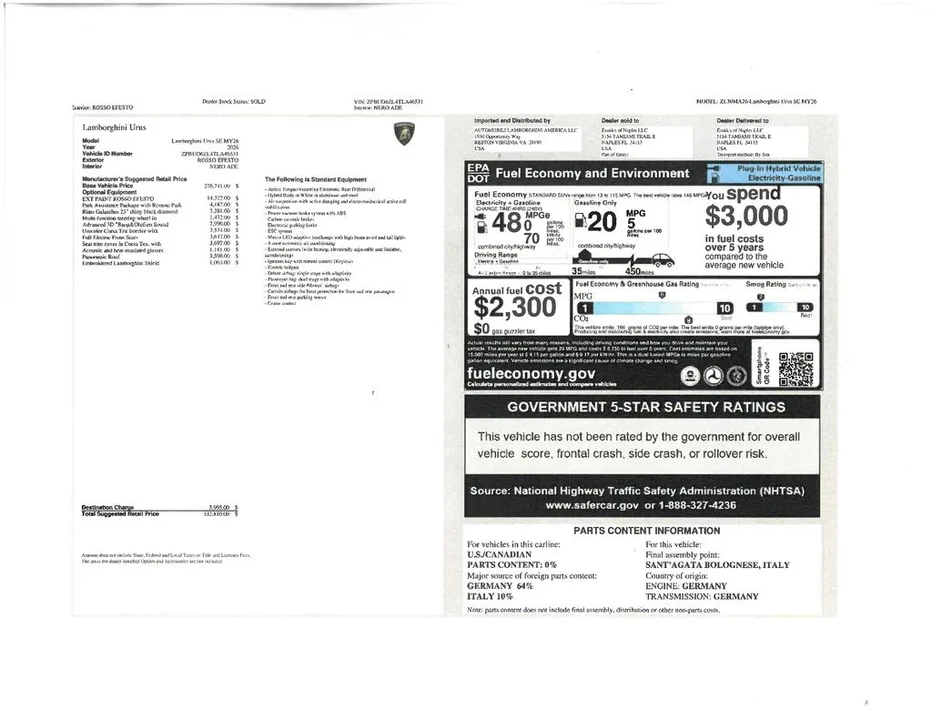 2026 Lamborghini Urus SE - Image 29 of 30