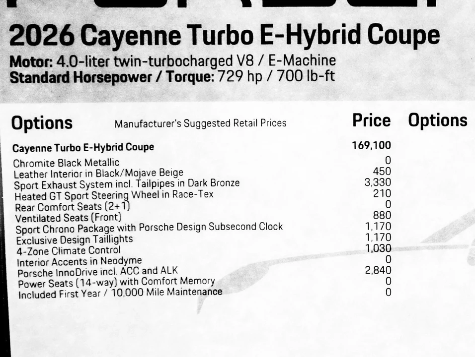 2026 Porsche 9Y0/9Y3 Cayenne Turbo - Image 29 of 30