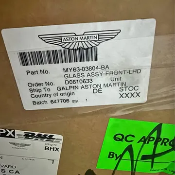 Aston Martin Vantage 19-23 OEM Front Glass Assembly