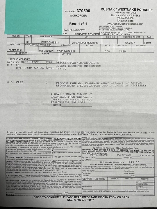 2000 Porsche 911 - Image 18 of 20