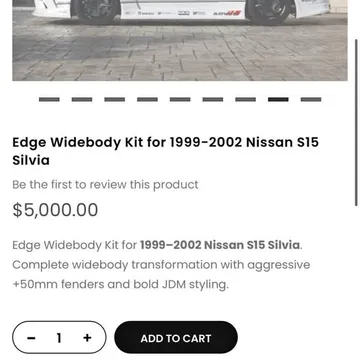Nissan Silvia S15 Vertex Edge Wide Body Kit