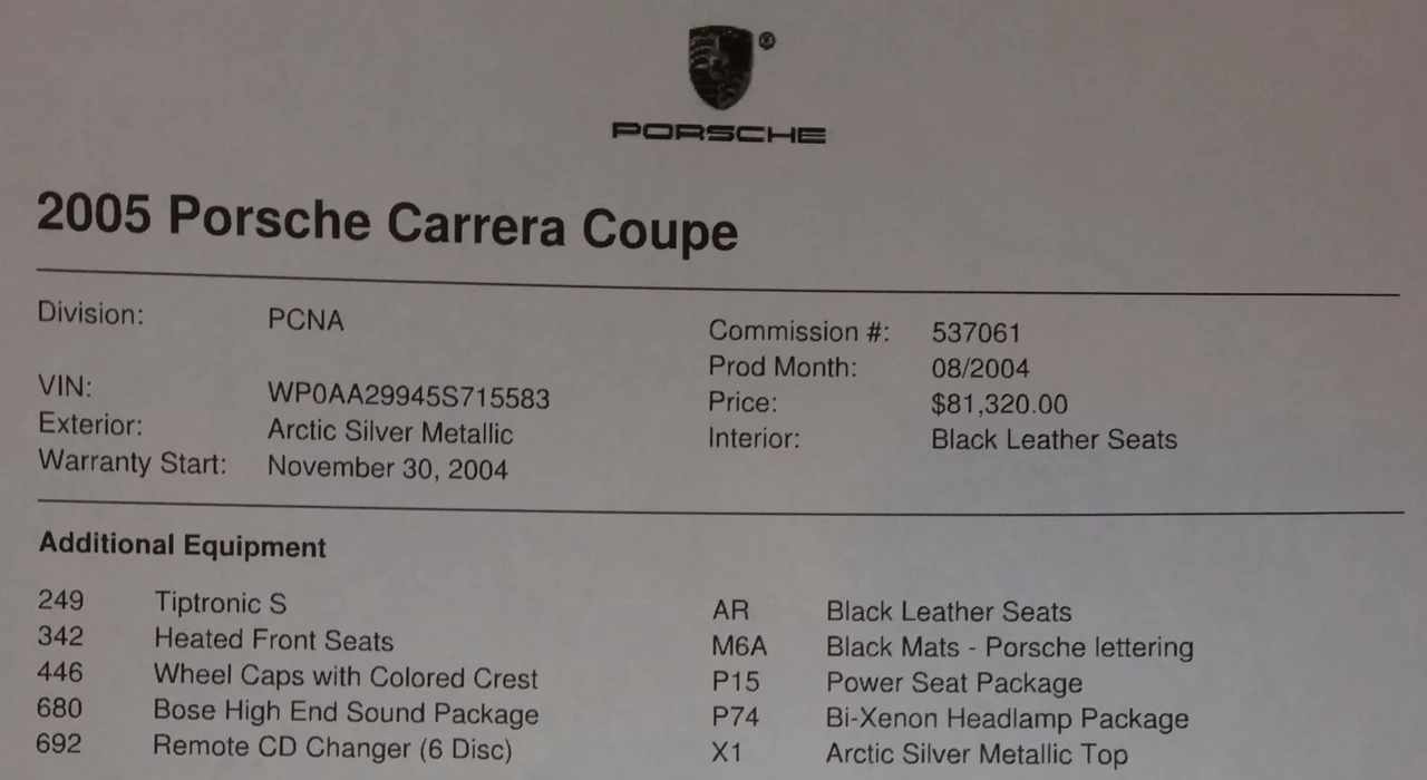 2005 Porsche 997 Carrera - Image 30 of 31