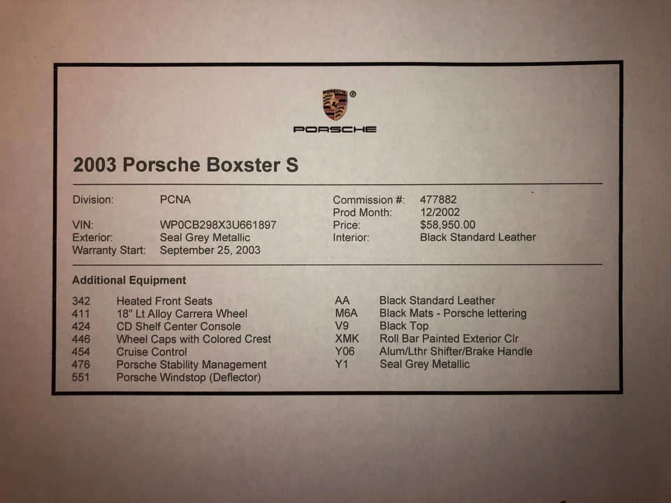 2003 Porsche 986 Boxster S - Image 12 of 12