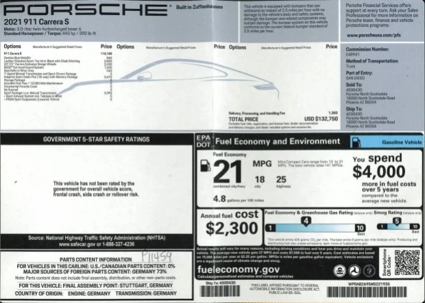 2021 Porsche 992 Carrera S - Image 8 of 8