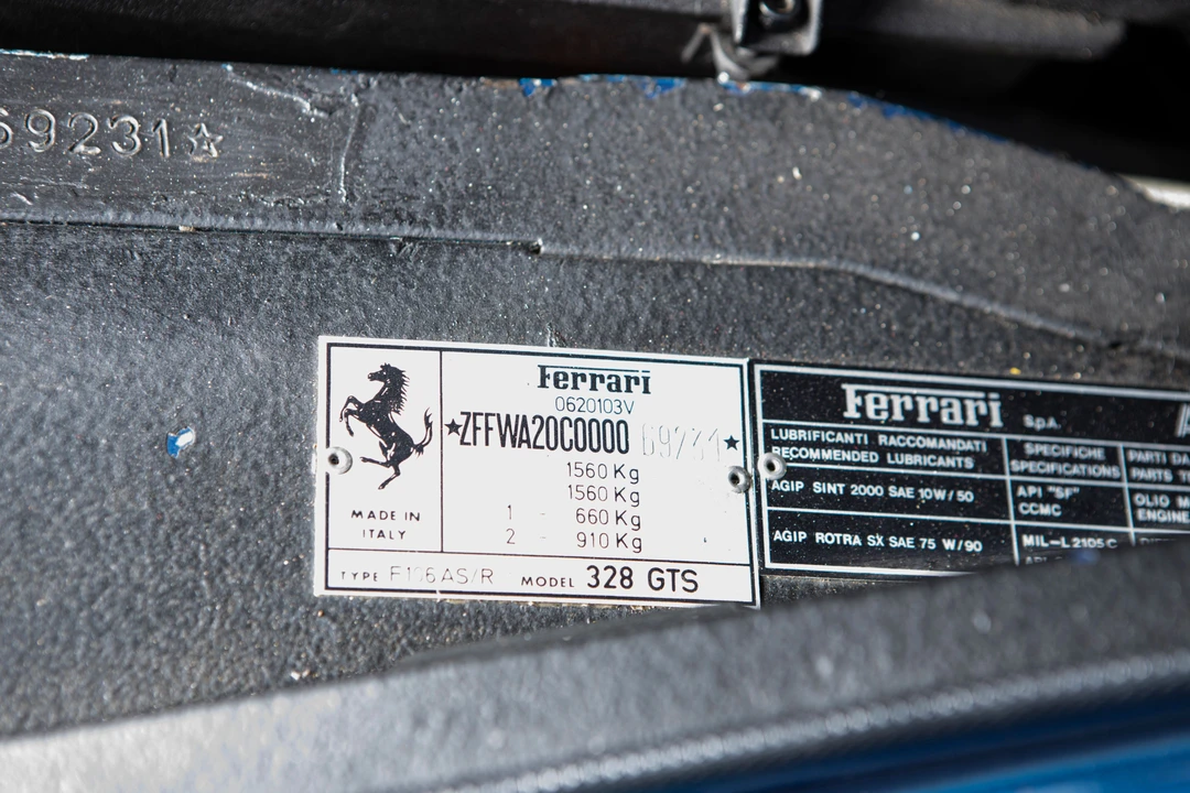 1987 Ferrari 328 GTS - Image 11 of 31