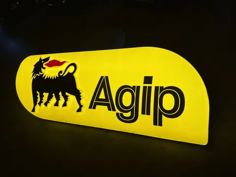 AGIP Original Large Illuminated Sign