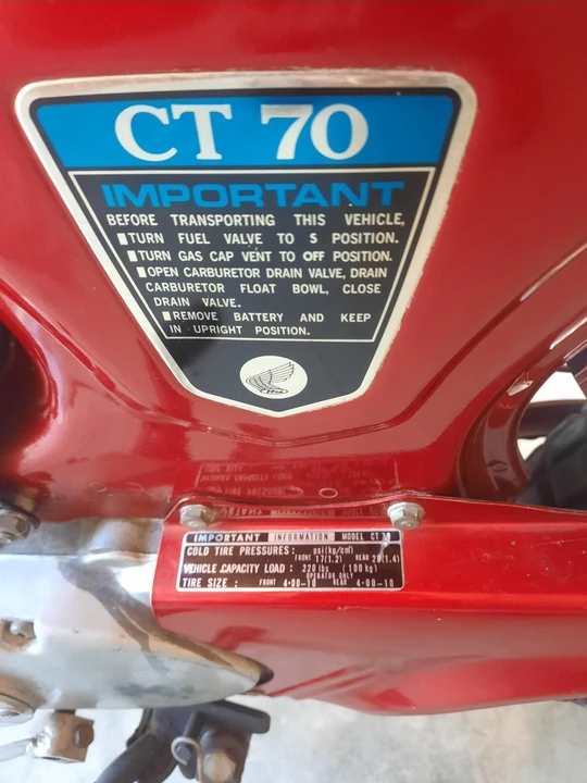 1972 Honda CT70 - Image 24 of 31