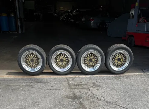 Harley-Davidson BBS RS 055/056 Staggered Wheels with Hoosier Rain Tires