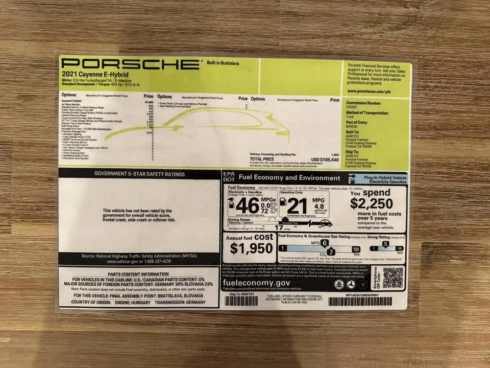 2021 Porsche 9Y0/9Y3 Cayenne - Image 2 of 20