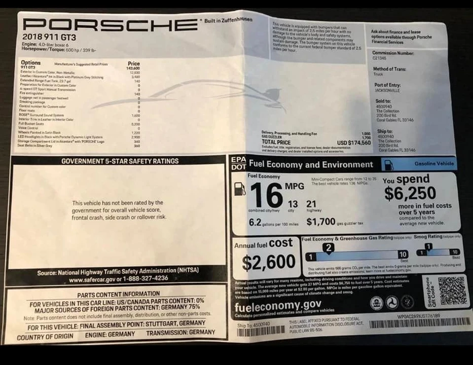 2018 Porsche 991 GT3 - Image 10 of 10