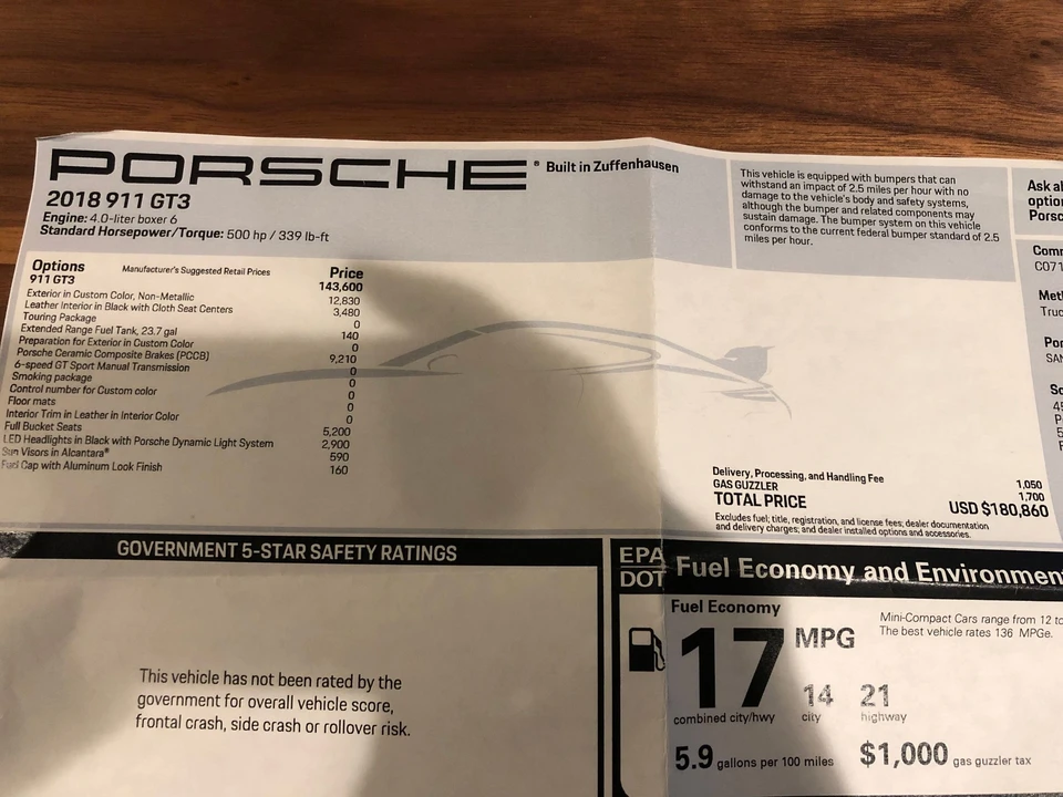 2018 Porsche 991 GT3 - Image 7 of 12