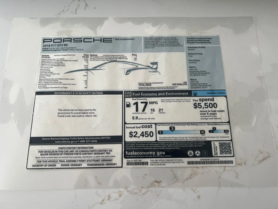 2018 Porsche 991 GT2 RS - Image 2 of 7