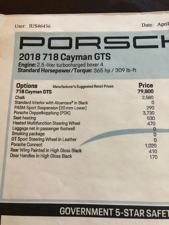 2018 Porsche 718 Cayman - Image 4 of 7