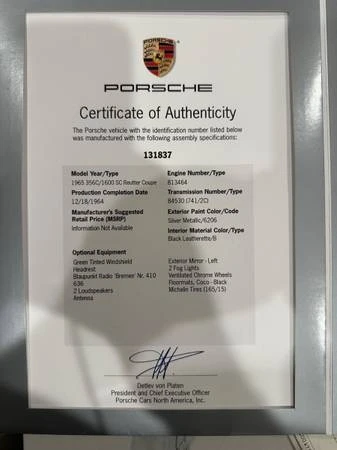 1965 Porsche 356 C - Image 2 of 10