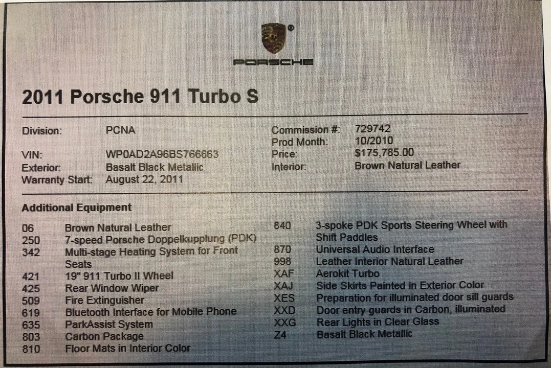 2011 Porsche 997 Turbo S - Image 2 of 15