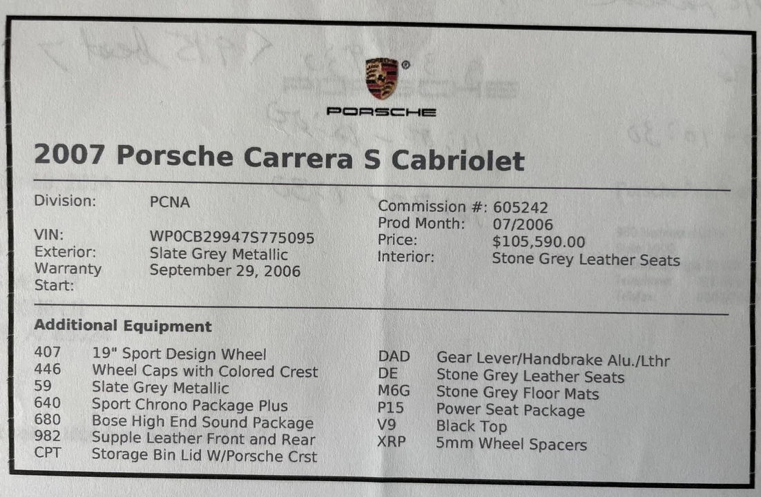2007 Porsche 997 Carrera S - Image 6 of 8