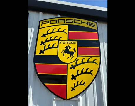 Porsche Crest Style Porcelain Sign